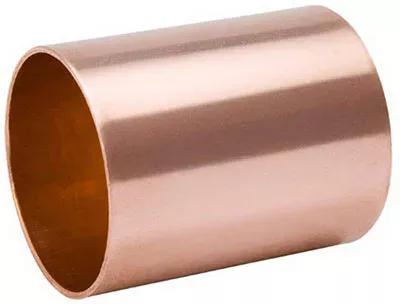 1-1/4-Inch Wrot Copper DWV Coupling With Stop
