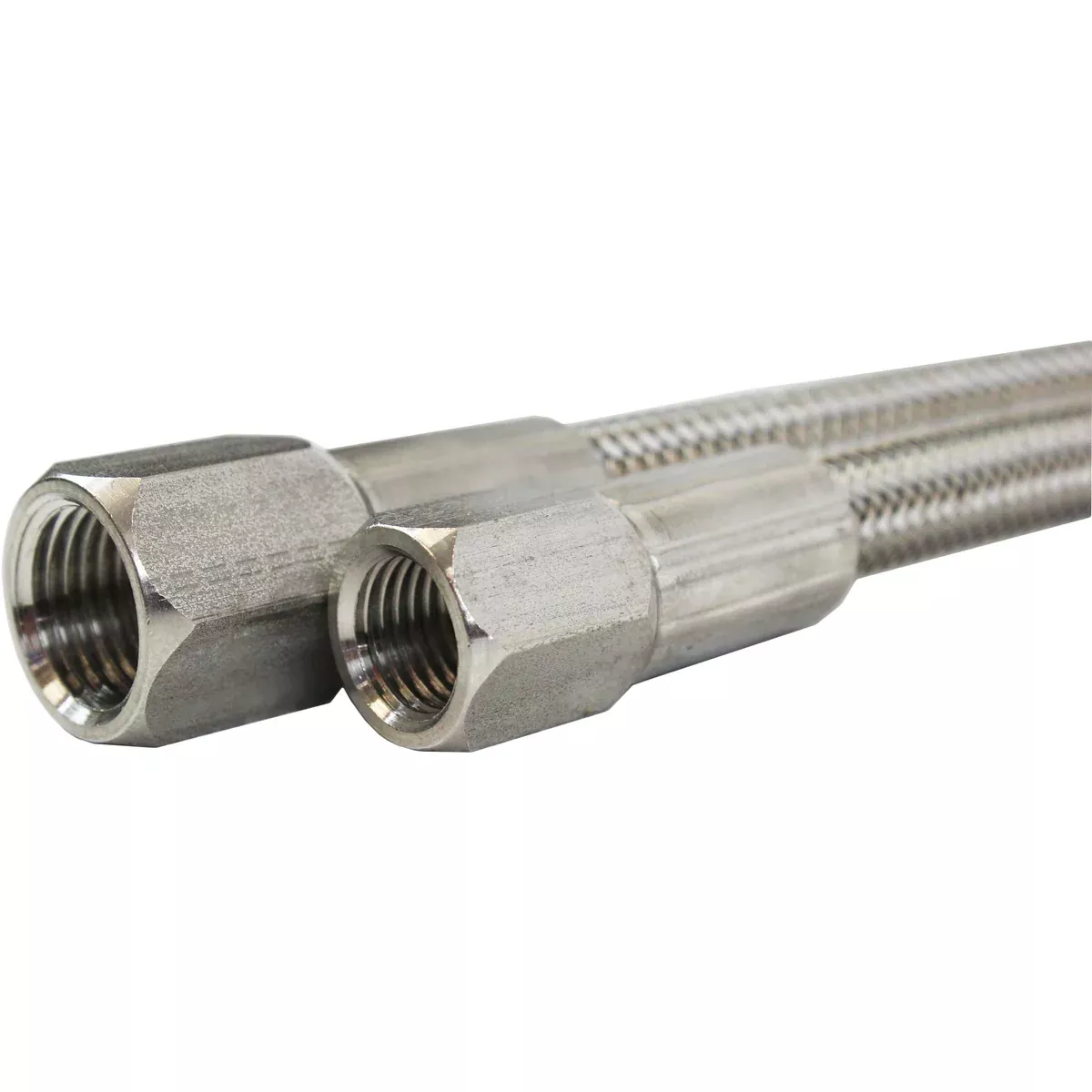 1-4-37-degree-female-jic-braided-stainless-steel-hose 1/4" 37 Degree Female JIC Braided Stainless Steel Hose