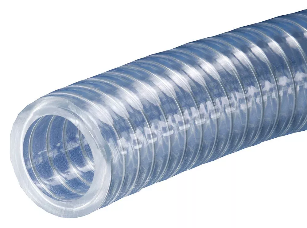 1-id-heavy-wall-spiral-wire-reinforced-clear-pvc-vacuum-hose 1" ID Heavy Wall Spiral Wire Reinforced Clear PVC Vacuum Hose