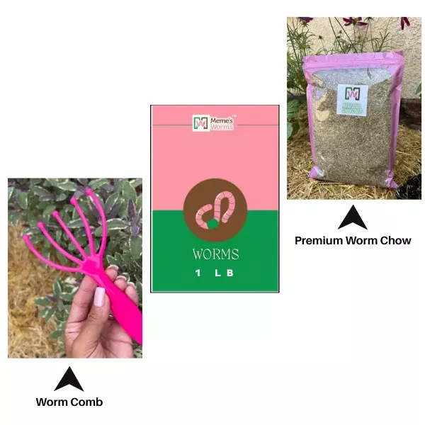 1-lb-worms-worm-chow-worm-comb-combo-sc 1 LB Worms + Worm Chow + Worm Comb Combo (SC)