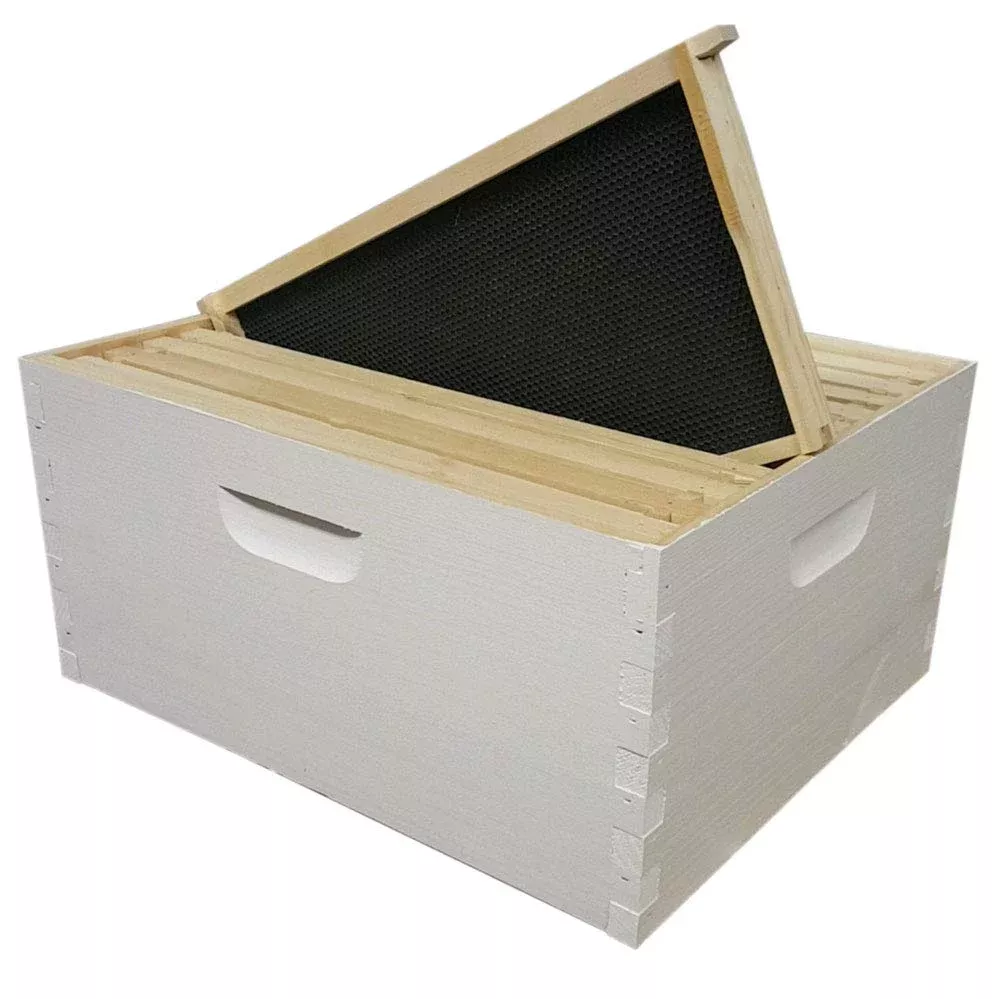 10-frame-langstroth-deep-brood-box-amish-made-white-pine-painted-assembled 10 Frame Langstroth Deep Brood Box – Amish-Made White Pine (Painted & Assembled)