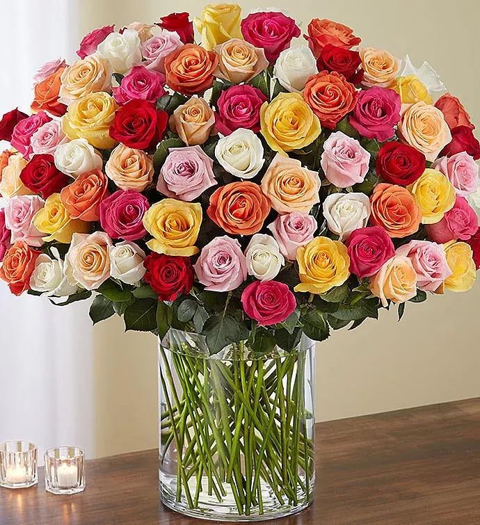100-premium-long-stem-assorted-roses 100 Premium Long Stem Assorted Roses