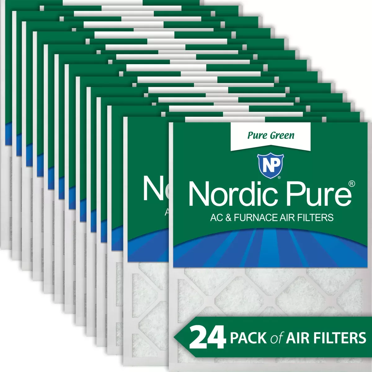 10x10x1-pure-green-eco-friendly-ac-furnace-air-filters-24-pack 10x10x1 Pure Green Eco-Friendly AC Furnace Air Filters 24 Pack
