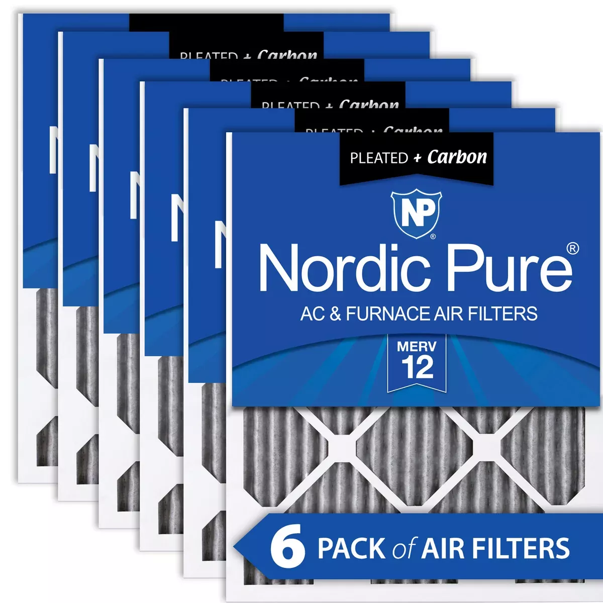 10x12x1-exact-merv-12-plus-carbon-ac-furnace-filters-6-pack 10x12x1 Exact MERV 12 Plus Carbon AC Furnace Filters 6 Pack