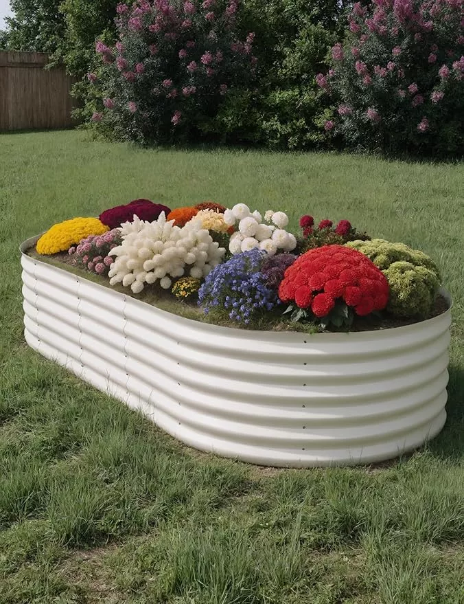 10x4x1-5ft-raised-garden-bed-galvanized-raised-planter-boxes-outdoor-with-easy-a 10x4x1.5ft Raised Garden Bed,Galvanized Raised Planter Boxes Outdoor with Easy Assembly, Large Garden Bed for Vegetables, Fruits, Flower,Raised Garden Bed,Beige