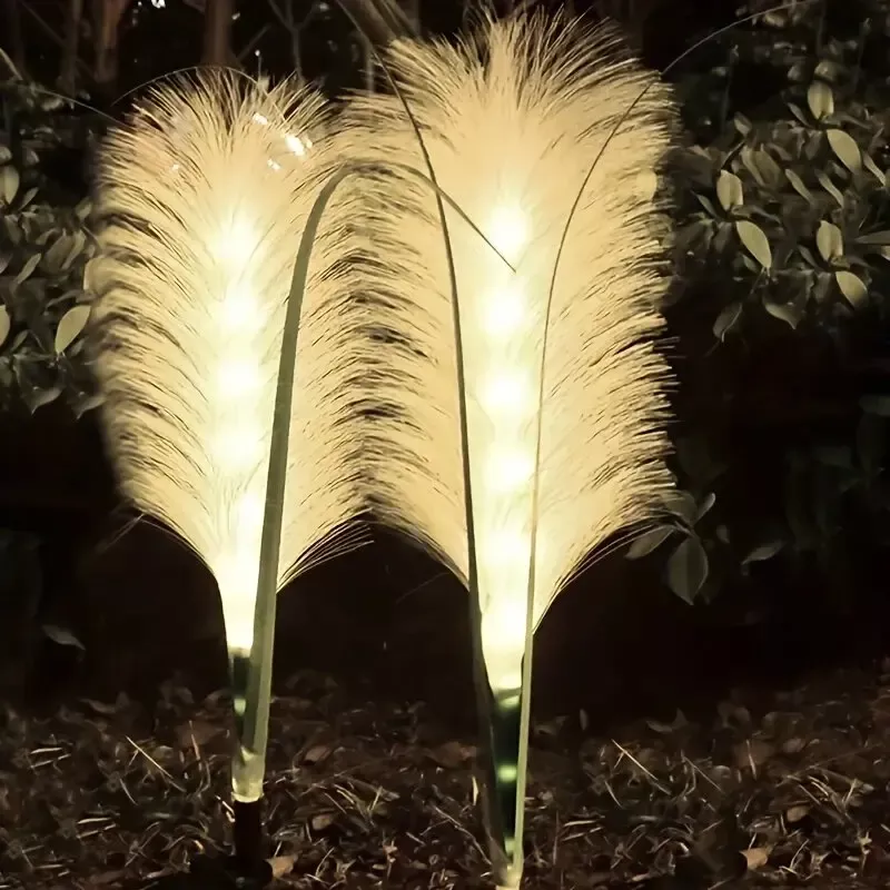 1pc-led-solar-powered-reed-lawn-lamp-outdoor-garden-stake-light-ideal-decoration 1PC LED Solar Powered Reed Lawn Lamp Outdoor Garden Stake Light,Ideal Decoration Landscape Lighting For Garden,Lawn,Yard,Pathway