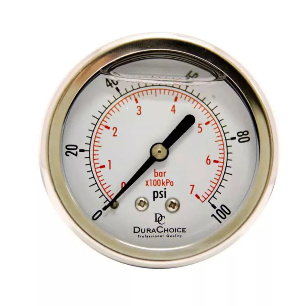 2-1-2-oil-filled-vacuum-pressure-gauge-stainless-steel-case-brass-1-4-npt-center 2-1/2" Oil Filled Vacuum Pressure Gauge - Stainless Steel Case, Brass, 1/4" NPT, Center Back Mount Connection -30HG/30PSI