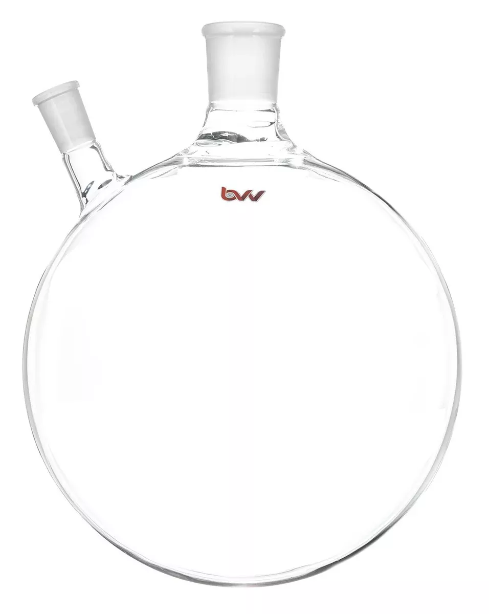 2-neck-offset-round-heavy-wall-bottom-flask-usa-made 2 Neck Offset Round Heavy Wall Bottom Flask - USA Made