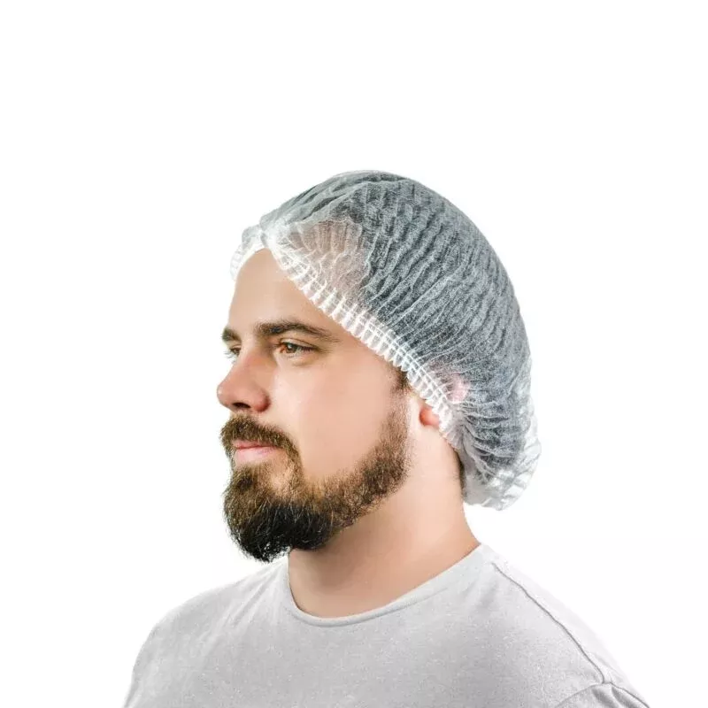 21-white-polypropylene-pleated-bouffant-cap-1000-per-case 21" White Polypropylene Pleated Bouffant Cap - 1000 per case