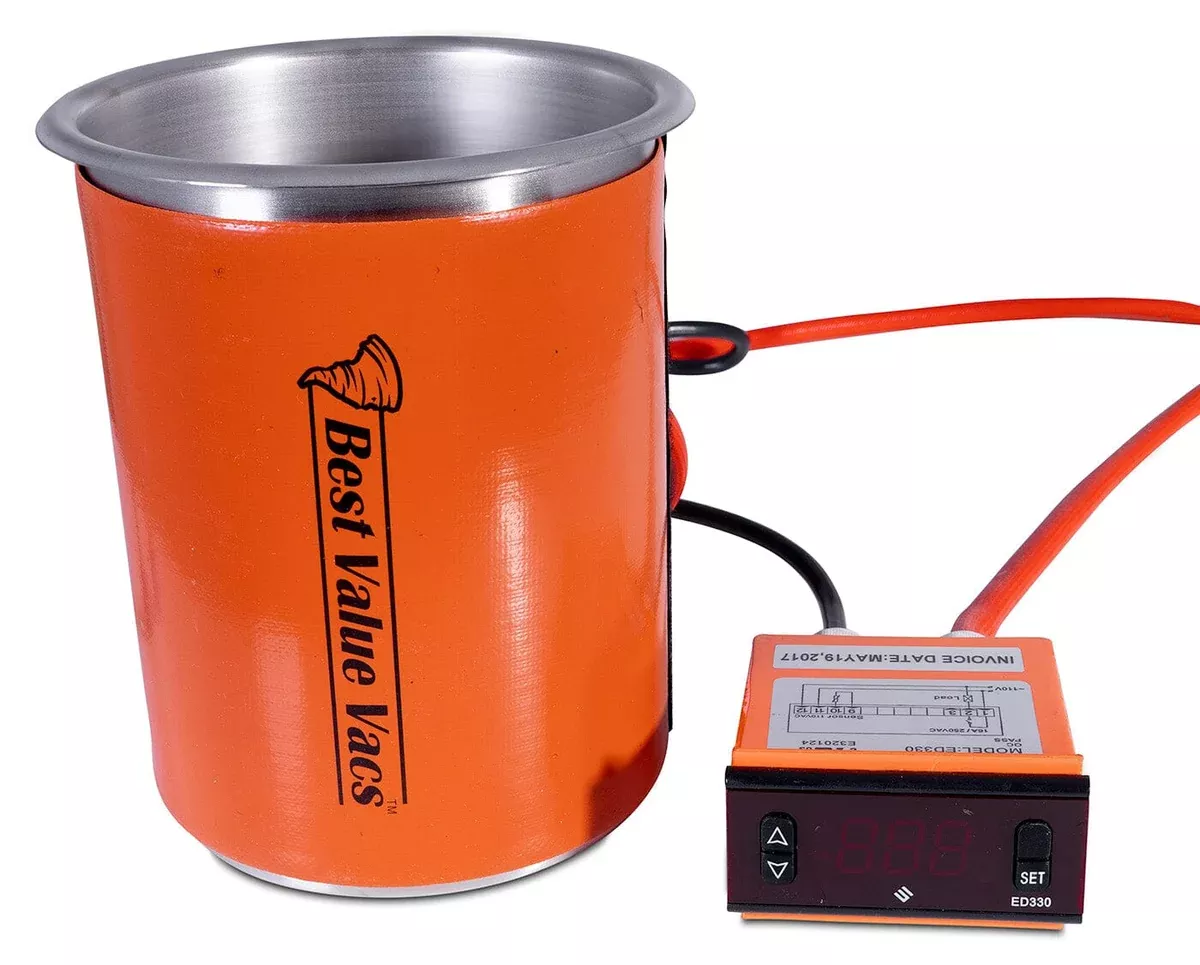 2qt-stainless-tall-vacuum-chamber-digital-heating-jacket 2QT Stainless Tall Vacuum Chamber Digital Heating Jacket