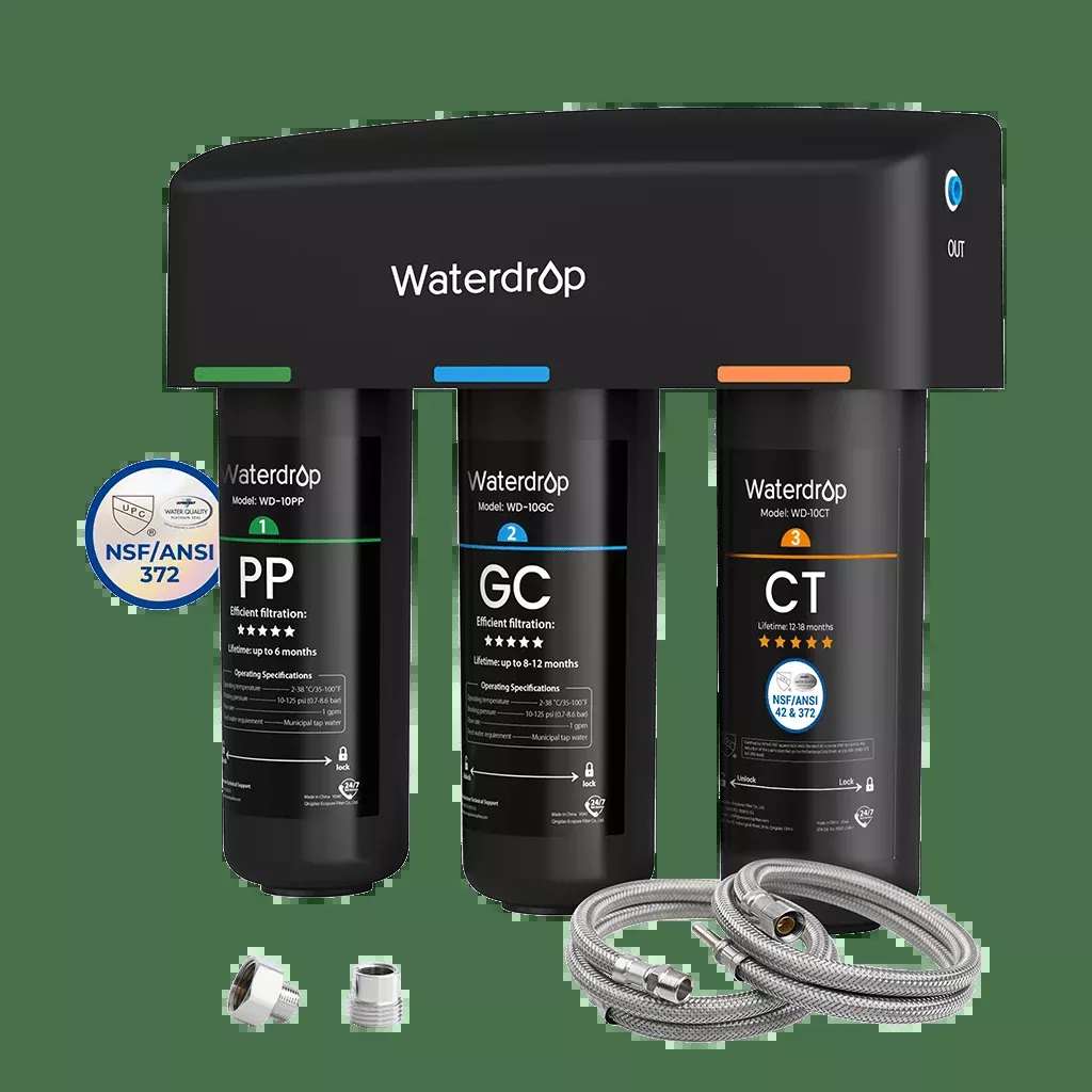 3-stage-under-counter-direct-connect-filtration-system-waterdrop-tsa 3-stage Under Counter Direct Connect Filtration System Waterdrop TSA