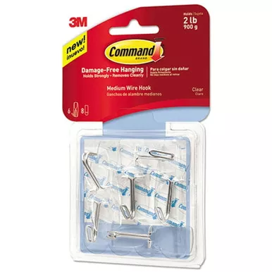 3m-command-clear-wire-toggle-hook-medium 3M Command Clear Wire Toggle Hook - Medium
