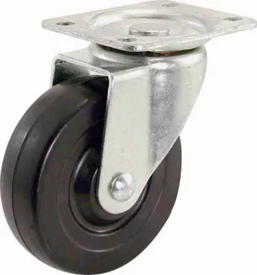 4-inch-rubber-swivel-plate-caster 4-Inch Rubber Swivel Plate Caster