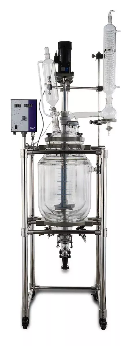 50l-double-jacketed-glass-reactor 50L Double Jacketed Glass Reactor