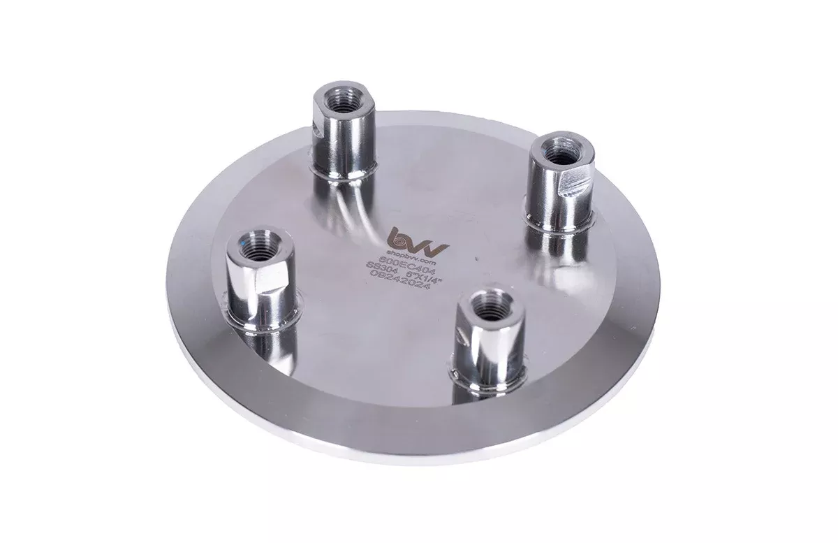 6-tri-clamp-endcap-w-4-1-4-fnpt-ports 6" Tri-Clamp Endcap w/ (4) 1/4" FNPT Ports