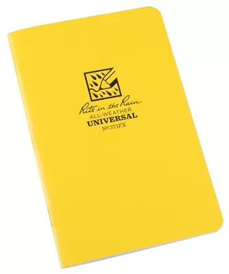 all-weather-notebook-side-stapled-yellow-4-5-8-x-7-in-3-pk All-Weather Notebook, Side Stapled, Yellow, 4-5/8 x 7-In., 3-Pk.