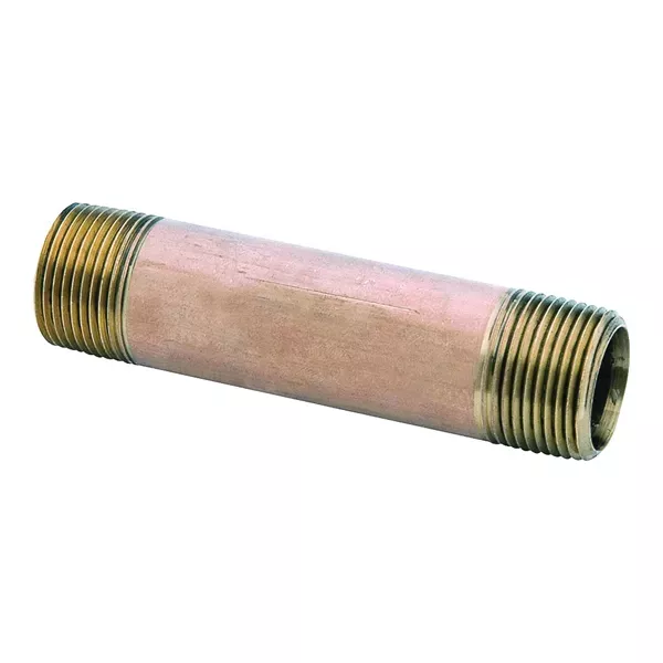 Anderson Metals 38300-0635 Pipe Nipple, 3/8 in NPT, 3-1/2 in L