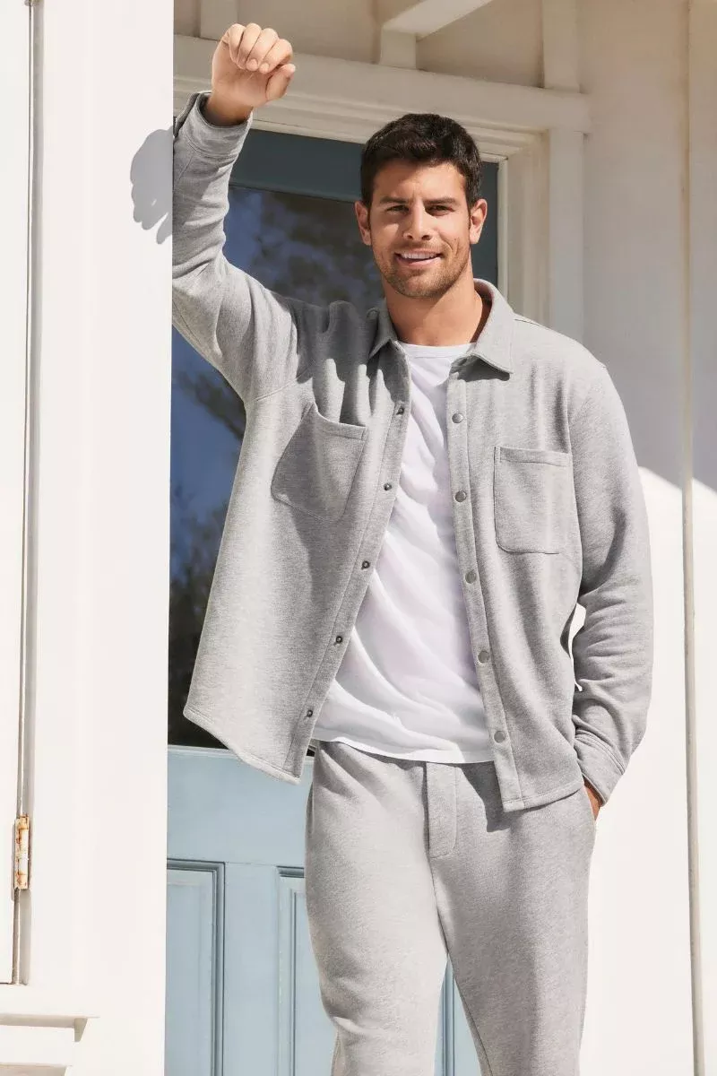 barefoot-dreams-malibu-collection-unisex-french-terry-shacket-gray Barefoot Dreams Malibu Collection Unisex French Terry Shacket Gray