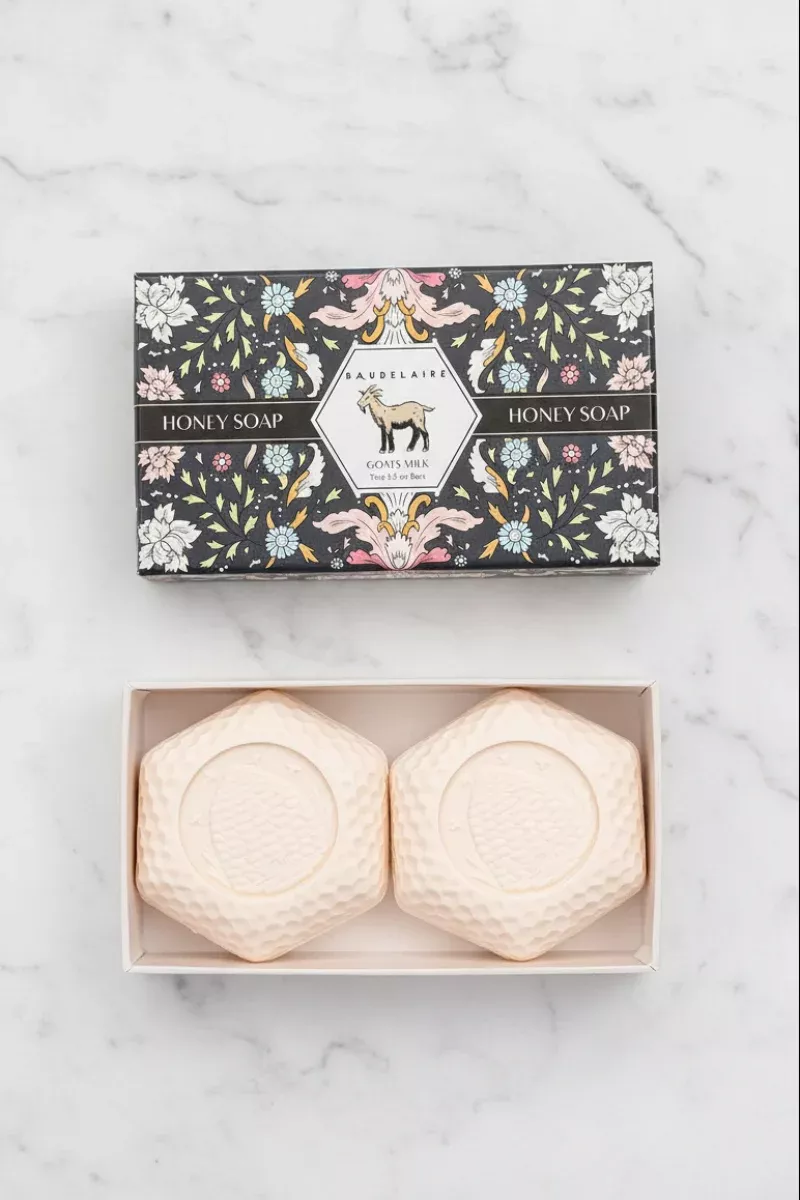 baudelaire-goats-milk-honey-soap-2-bar-gift-box Baudelaire Goats Milk Honey Soap 2-Bar Gift Box
