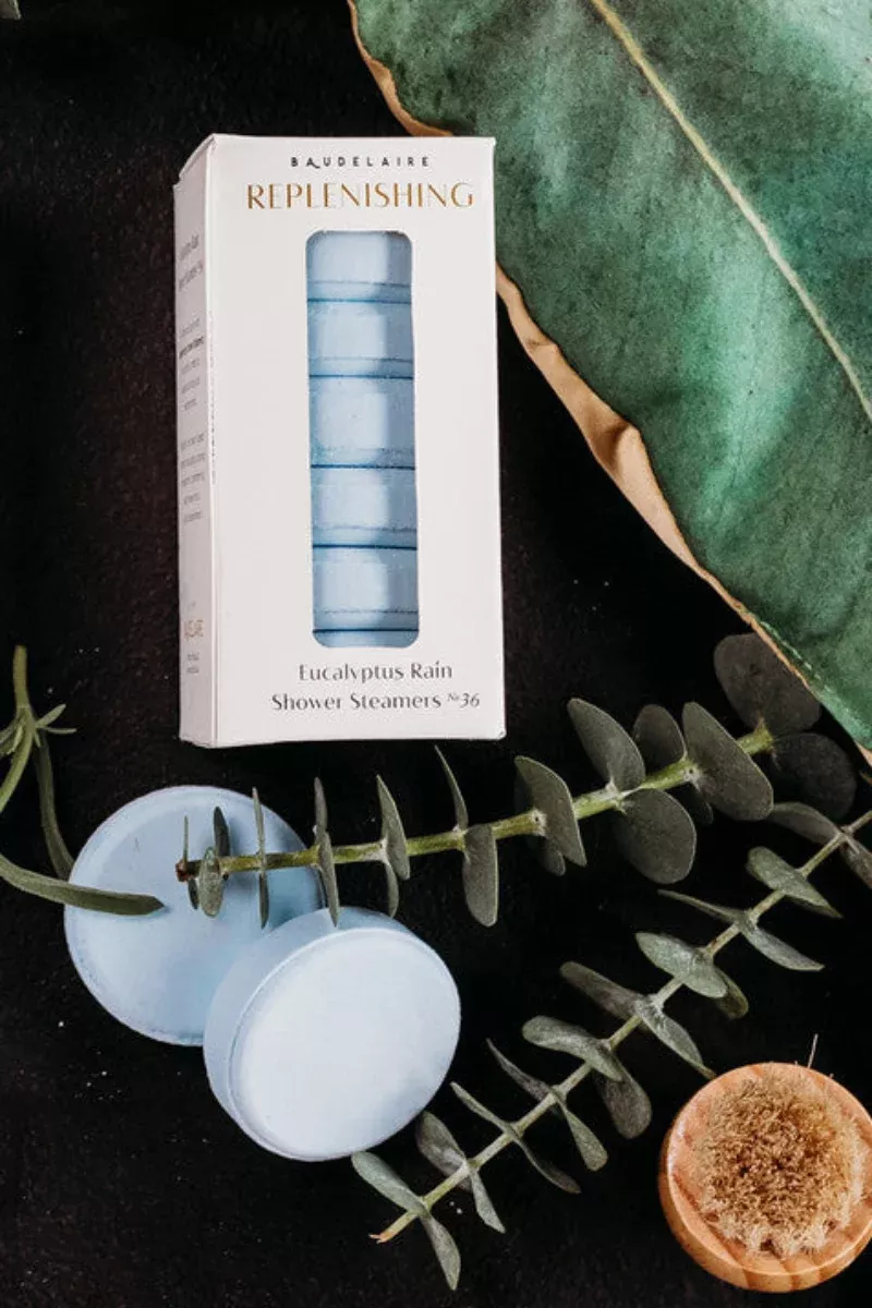baudelaire-replenish-eucalyptus-rain-shower-steamers-7-oz Baudelaire Replenish Eucalyptus Rain Shower Steamers 7 oz