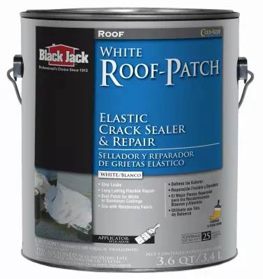 Black Jack Roof Patch, White Acrylic, 3.6-Qts.