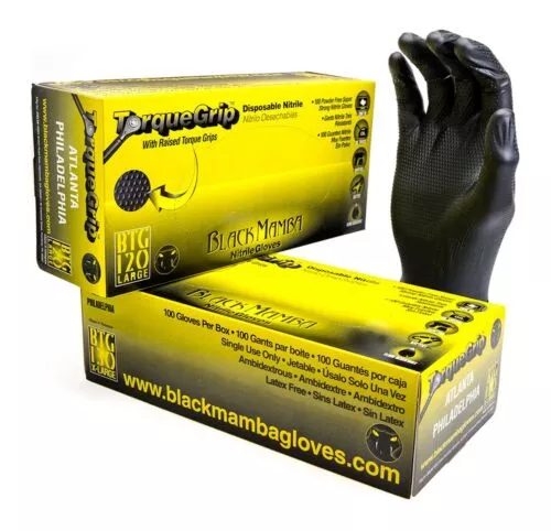 black-torque-8-mil-nitrile-gloves-large-10-boxes-100 Black Torque 8 mil Nitrile Gloves,Large - 10 boxes of 100