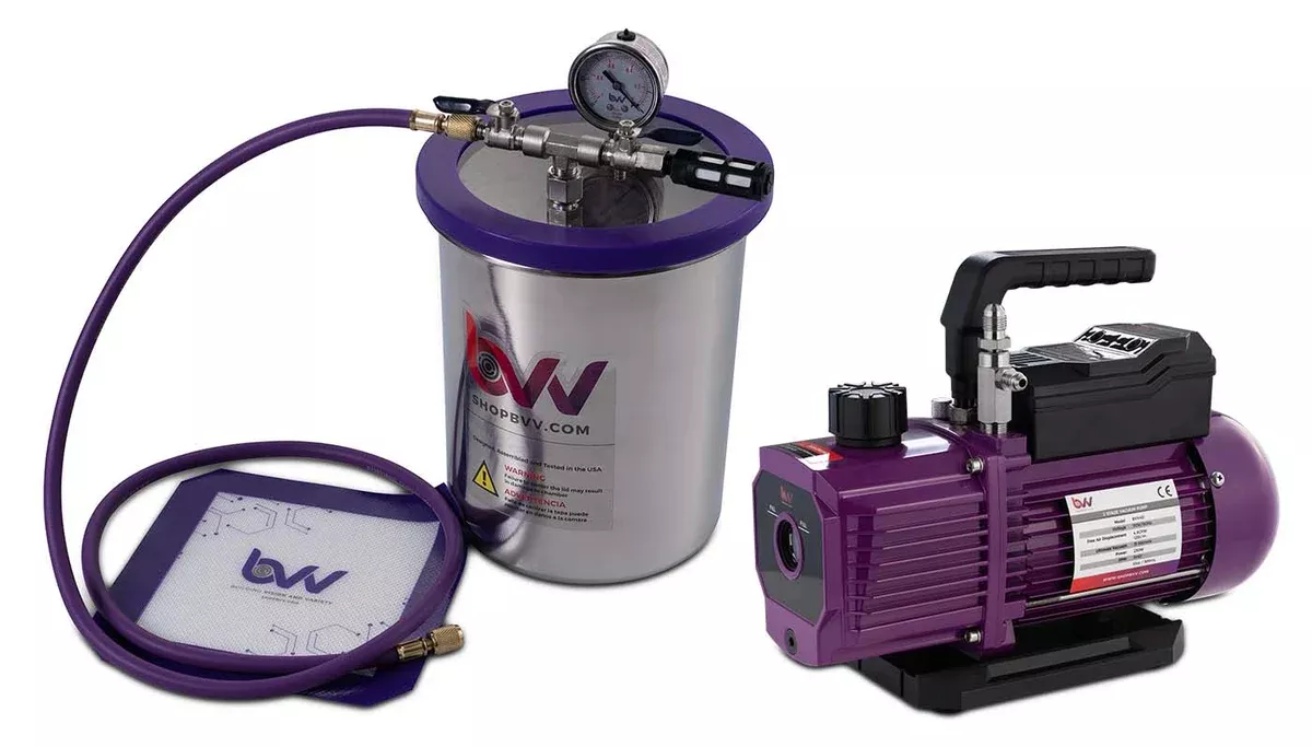 bvv-1-5-gallon-tall-stainless-steel-vacuum-chamber-vacuum-pump-kit BVV 1.5 Gallon TALL Stainless Steel Vacuum Chamber and Vacuum Pump Kit
