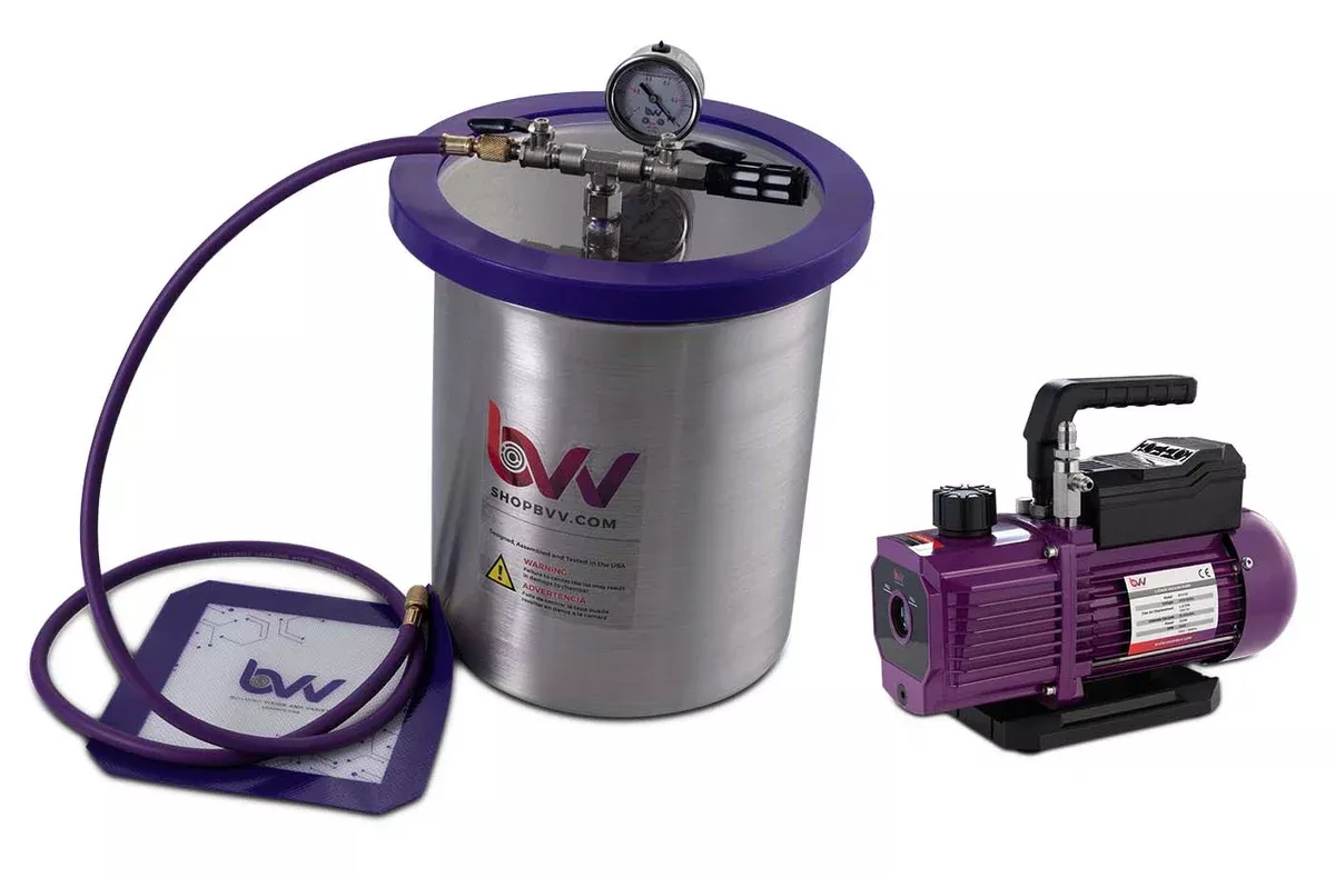 bvv-3-gallon-stainless-steel-vacuum-chamber-vacuum-pump-kit BVV 3 Gallon Stainless Steel Vacuum Chamber and Vacuum Pump Kit