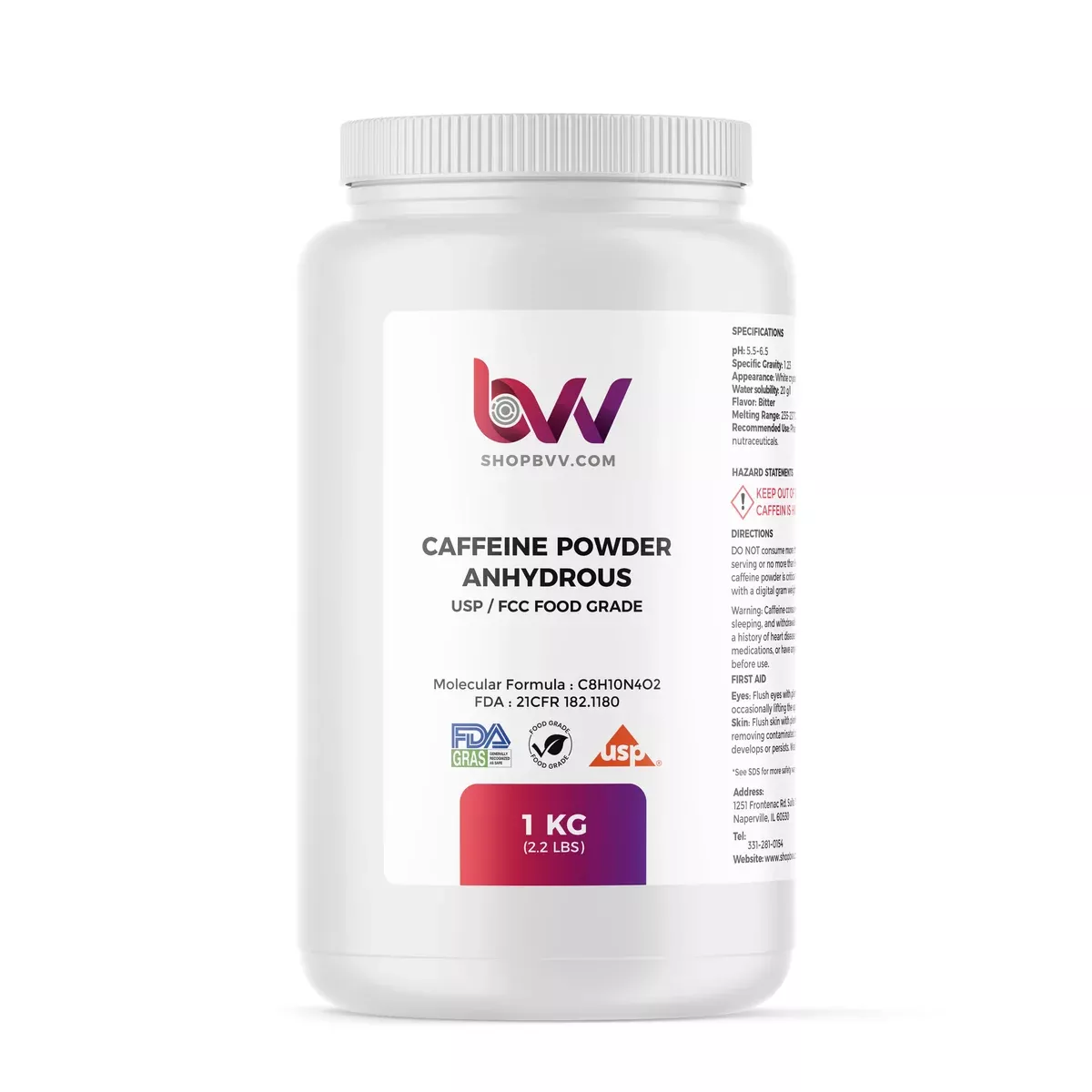 caffeine-powder-99-0-usp-fcc-food-grade Caffeine Powder ≥99.0% USP/FCC/Food Grade