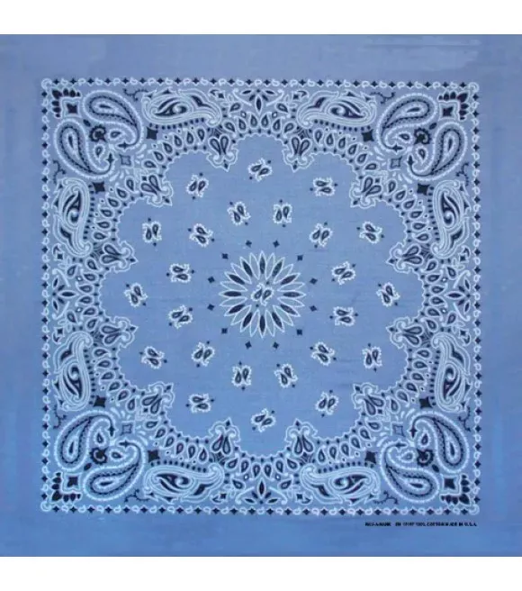Chambray Blue Paisley Bandanna, B22PAI-000368