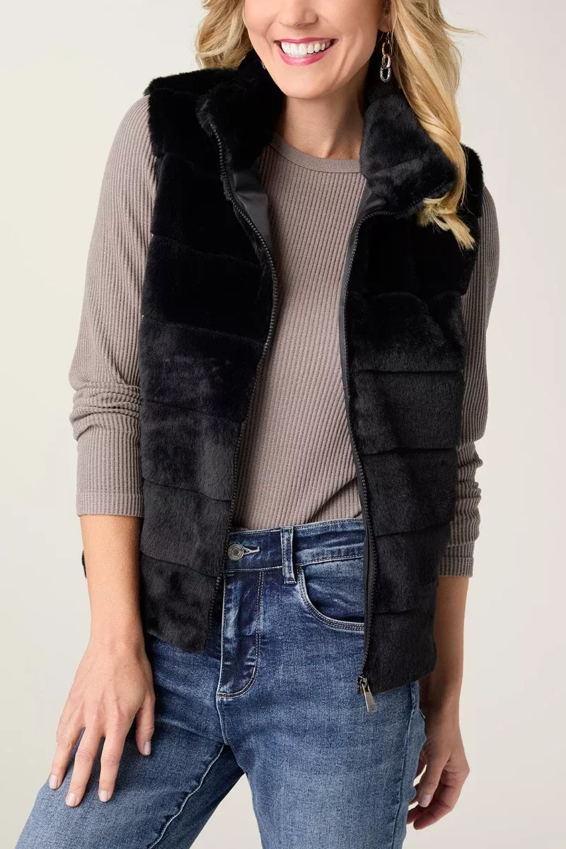 charlaine-faux-fur-vest-with-pockets-xs-black Charlaine Faux Fur Vest with Pockets XS Black