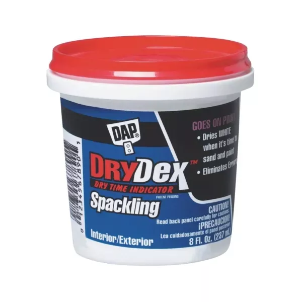 DAP 12328 Spackling Paste White, 8 fl-oz Tub