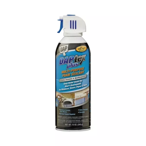 dap-18836-multi-purpose-foam-sealant-white-12-oz-aerosol-can DAP 18836 Multi-Purpose Foam Sealant, White, 12 oz Aerosol Can