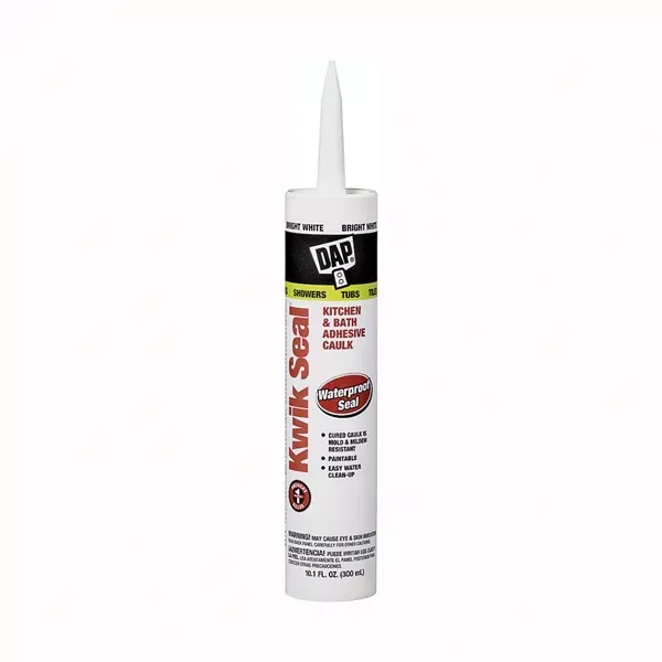 dap-kwik-seal-white-adhesive-caulk-10-1-oz DAP KWIK SEAL, White Adhesive Caulk, 10.1 oz