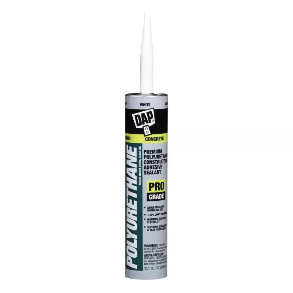 dap-premium-polyurethane-white-construction-adhesive-sealant-10-01-oz DAP, Premium Polyurethane White Construction Adhesive Sealant, 10.01 oz