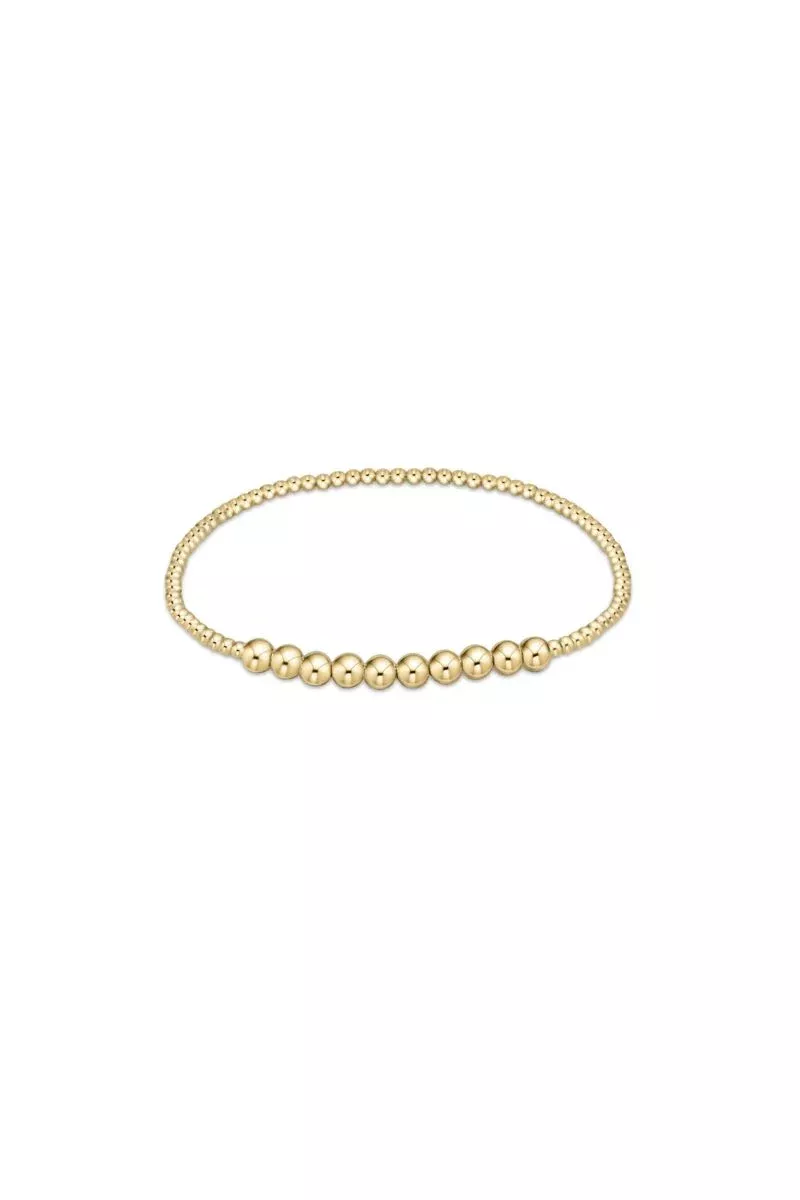 enewton Classic Gold Beaded Bliss 2mm Bead Bracelet 4mm Gold