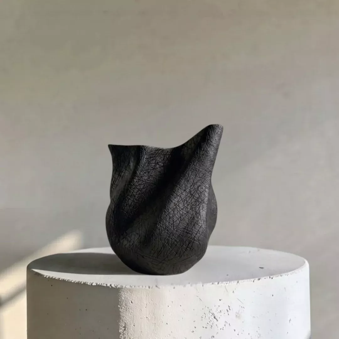 everest-terracotta-vessel-hand-painted-in-jet-black-or-linen-white-11-4-l-x-10-w Everest Terracotta Vessel, Hand-painted in Jet Black or Linen White, 11.4"L x 10"W x 13"H