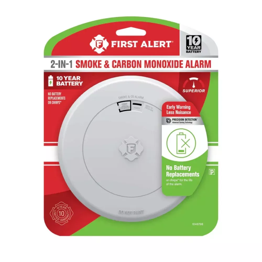 First Alert, 2-In-1 10-Year Battery Photoelectric Smoke & Carbon Monoxide Alarm
