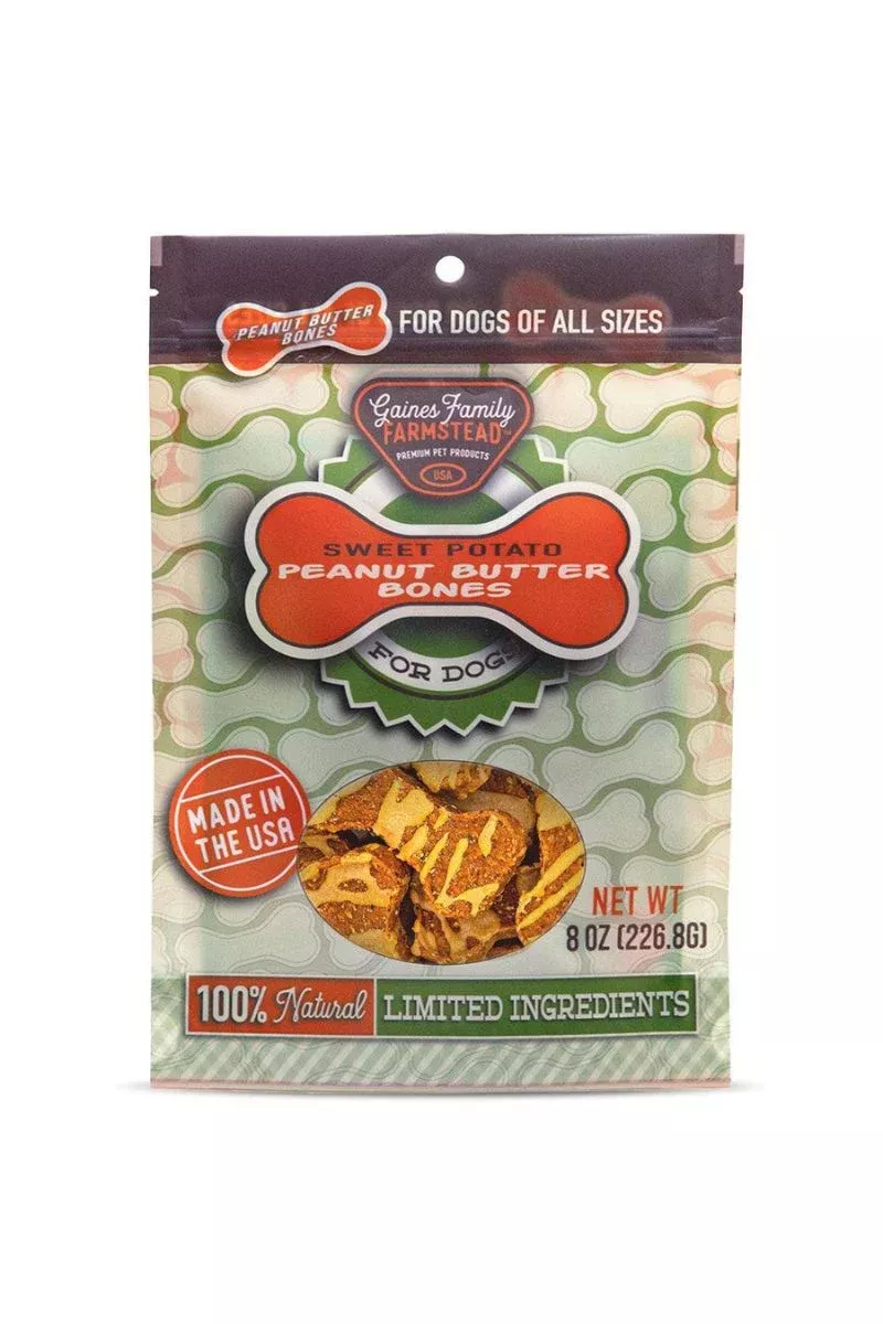 gaines-family-farmstead-dog-treats-sweet-potato-peanut-butter-bones-8-oz Gaines Family Farmstead Dog Treats Sweet Potato Peanut Butter Bones 8 oz