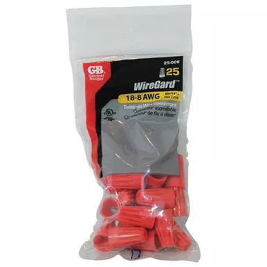 gardner-bender-wiregard-large-wire-connector-red-25-pk Gardner Bender WireGard Large Wire Connector - Red - 25 pk