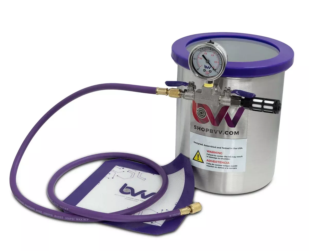 glass-vac-1-5-gallon-stainless-steel-vacuum-chamber Glass Vac™ 1.5 Gallon Stainless Steel Vacuum Chamber