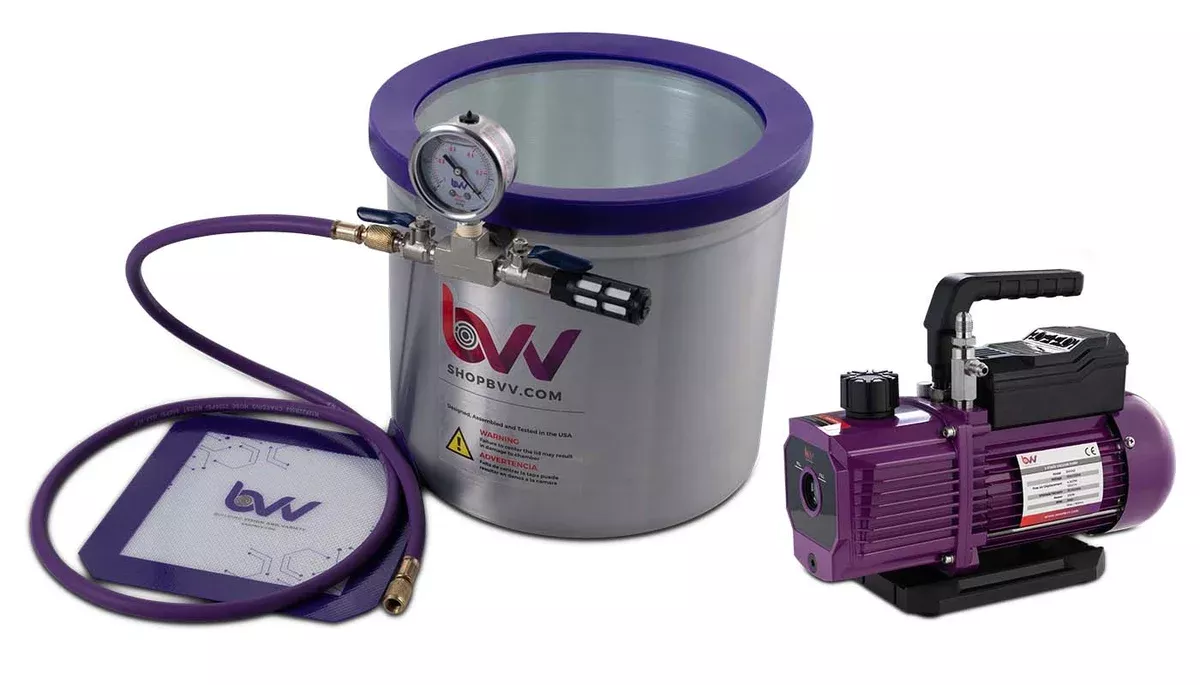 glass-vac-5-gallon-aluminum-vacuum-chamber-v4d-4cfm-two-stage-vacuum-pump-kit Glass Vac 5 Gallon Aluminum Vacuum Chamber and V4D 4CFM Two Stage Vacuum Pump Kit