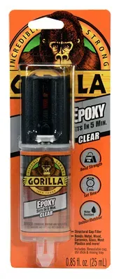gorilla-4200102-epoxy-glue-translucent-0-85-oz-syringe Gorilla 4200102 Epoxy Glue, Translucent, 0.85 oz Syringe