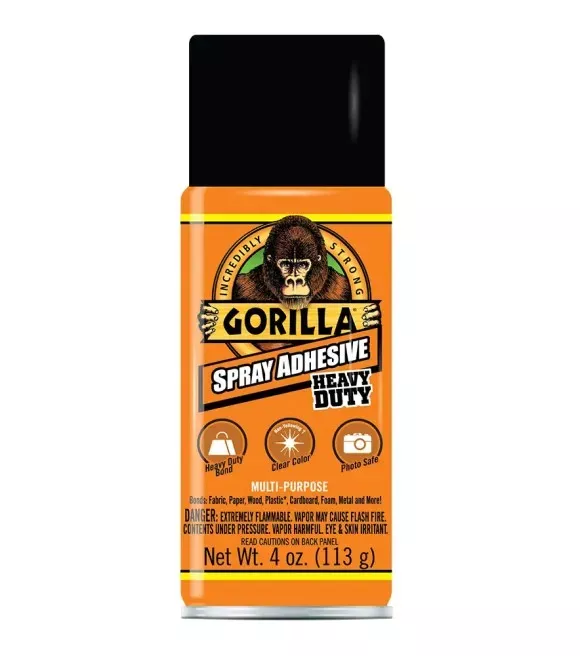 gorilla-glue-heavy-duty-clear-spray-adhesive-4-oz Gorilla Glue, Heavy Duty Clear Spray Adhesive, 4 oz