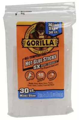 gorilla-hot-glue-sticks-mini-size-30-ct Gorilla Hot Glue Sticks, Mini Size, 30-Ct.
