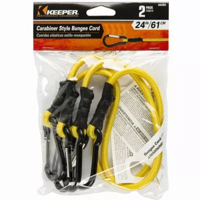 hampton-bungee-cord-24-orange-mini-carabiner-hook-2-pk Hampton Bungee Cord, 24" Orange Mini Carabiner Hook, 2 pk