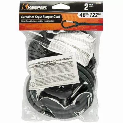 hampton-bungee-cord-mini-carabiner-hook-gray-48-in-2-pk Hampton Bungee Cord, Mini Carabiner Hook, Gray, 48-In., 2-Pk.