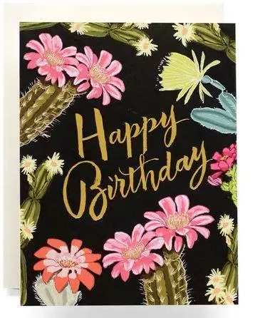 happy-birthday-cactus-head-flower-plant-card "Happy Birthday" Cactus Head Flower Plant Card