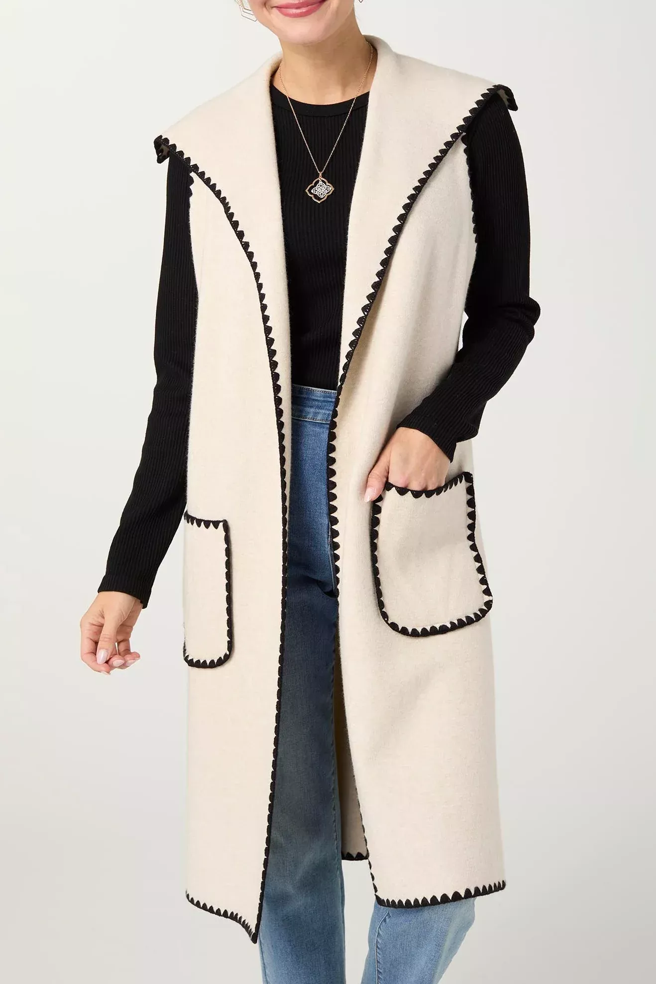 heavenly-luxe-long-vest-with-contrast-trim-xs-oatmeal Heavenly-Luxe Long Vest with Contrast Trim XS Oatmeal