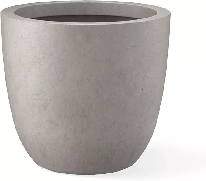 kante-10-inch-dia-round-concrete-planter-indoor-outdoor-large-plant-pot-with-dra Kante 10 Inch Dia Round Concrete Planter, Indoor Outdoor Large Plant Pot with Drainage Hole and Rubber Plug for Home Patio Garden, Charcoal